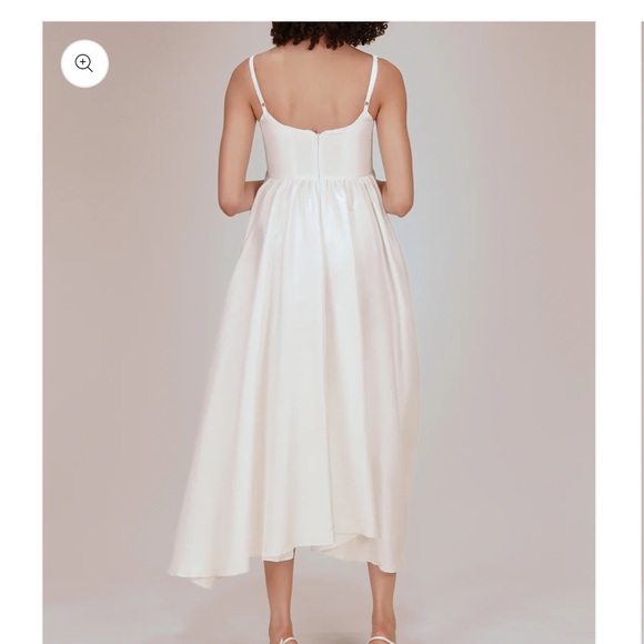 Azeeza Rachel Dress in White Silk - Picture 8 of 8